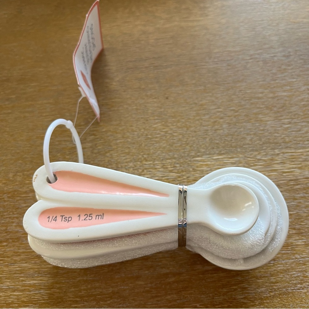 Easter bunny ceramic measuring spoons/set of 4